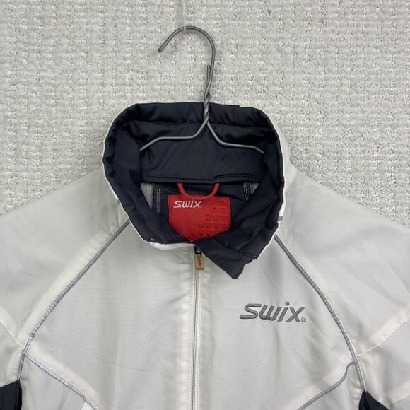 SWIX Ultralight Windbreaker Jacket Wom XS Full Zip Lightweight Floral Embroidery - Picture 2 of 16